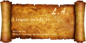 Linges Arián névjegykártya